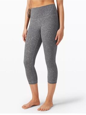 lululemon Heathered Gray Speckle Capri Leggings